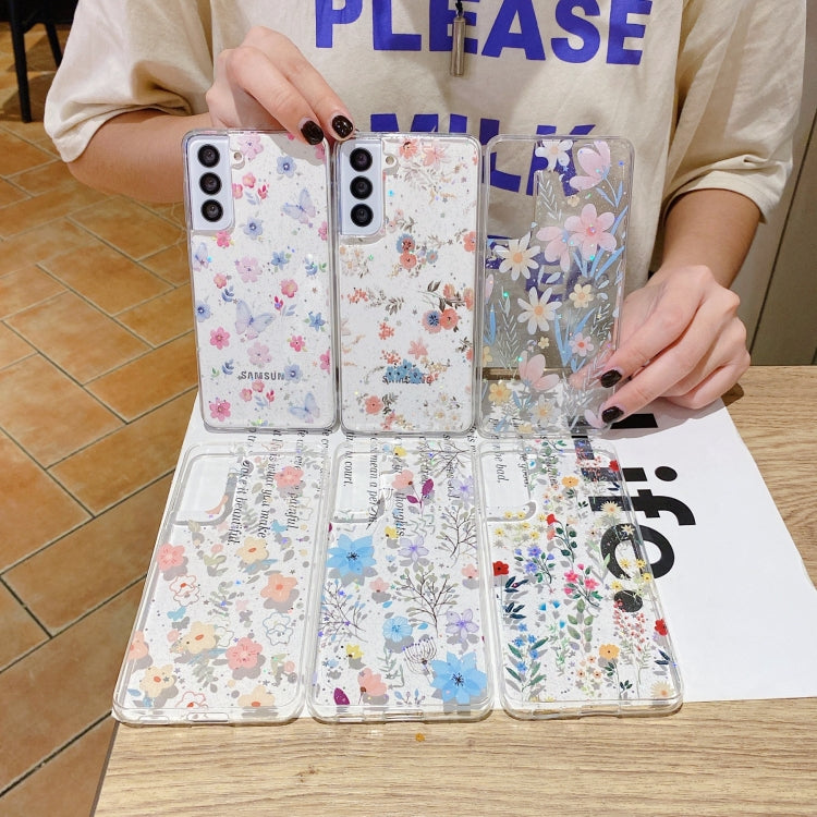 For Samsung Galaxy S20 FE Fresh Small Floral Epoxy TPU Phone Case(Blue Flowers 5) by buy2fix