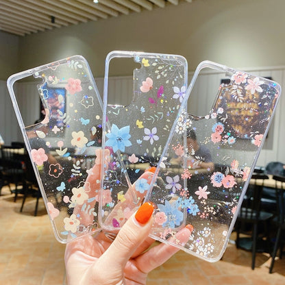 For Samsung Galaxy S21 FE 5G Fresh Small Floral Epoxy TPU Phone Case(Hand-painted Flowers 2) by buy2fix