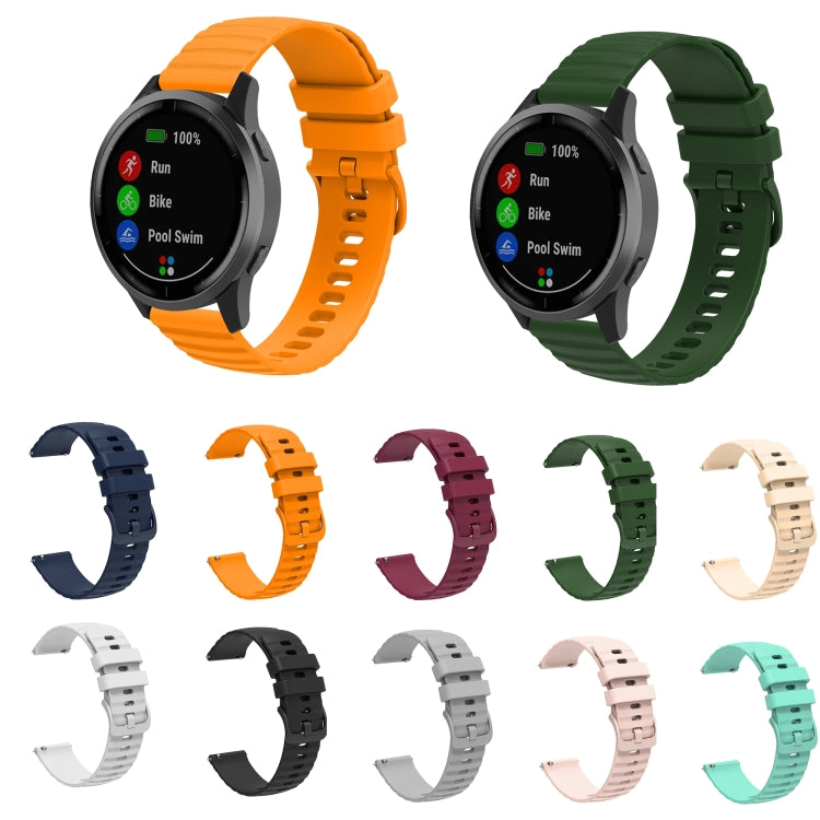 For Xiaomi MI Watch S1 22mm Wavy Dot Pattern Solid Color Silicone Watch Band(Black) - Watch Bands by buy2fix | Online Shopping UK | buy2fix