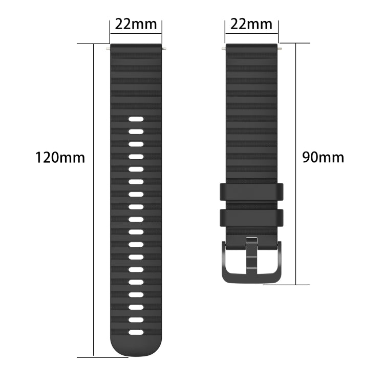 For Xiaomi MI Watch S1 22mm Wavy Dot Pattern Solid Color Silicone Watch Band(Black) - Watch Bands by buy2fix | Online Shopping UK | buy2fix