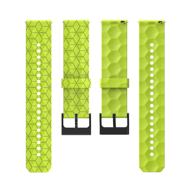 For Samsung Galaxy Watch3 45mm 22mm Football Pattern Solid Color Silicone Watch Band(White) - Watch Bands by buy2fix | Online Shopping UK | buy2fix