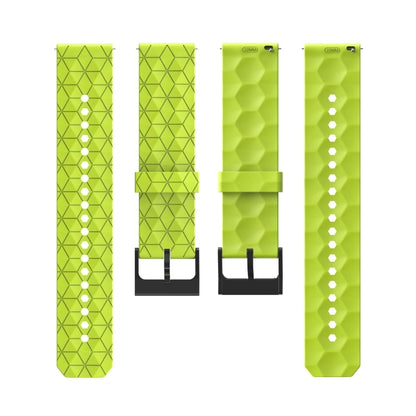 For Samsung Galaxy Watch3 45mm 22mm Football Pattern Solid Color Silicone Watch Band(White) - Watch Bands by buy2fix | Online Shopping UK | buy2fix