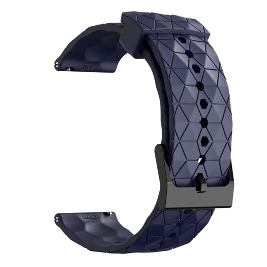 For Samsung Gear S3 Frontier 22mm Football Pattern Solid Color Silicone Watch Band(Navy Blue) - Watch Bands by buy2fix | Online Shopping UK | buy2fix