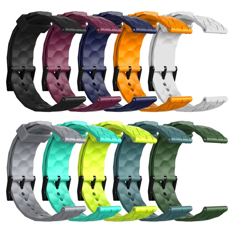 For Samsung Gear S3 Frontier 22mm Football Pattern Solid Color Silicone Watch Band(Navy Blue) - Watch Bands by buy2fix | Online Shopping UK | buy2fix