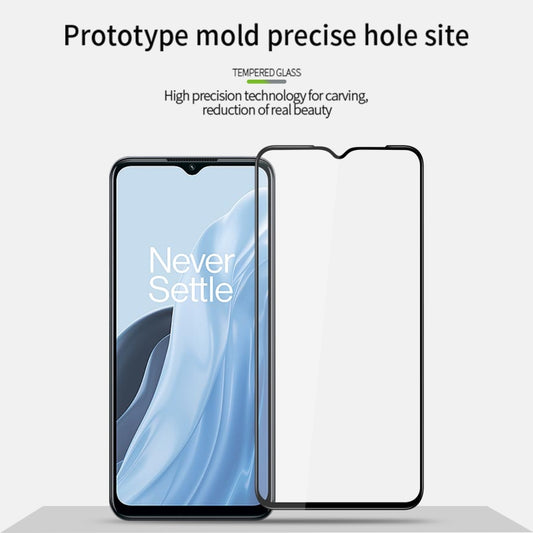 For OnePlus Nord N300 PINWUYO 9H 3D Curved Explosion-proof Tempered Glass Film(Black) - OnePlus Tempered Glass by PINWUYO | Online Shopping UK | buy2fix
