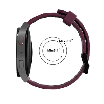 For Xiaomi MI Watch S1 Active 22mm Perforated Two-Color Silicone Watch Band(Black+Grey) - Watch Bands by buy2fix | Online Shopping UK | buy2fix