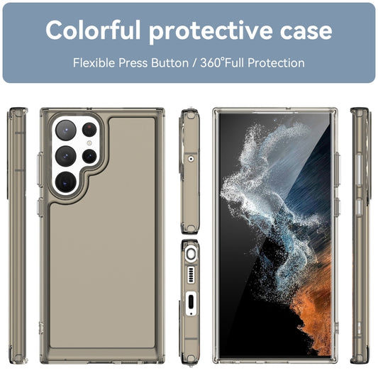 For Samsung Galaxy S23 Ultra 5G Candy Series TPU Phone Case(Transparent Grey) - Galaxy S23 Ultra 5G Cases by buy2fix | Online Shopping UK | buy2fix