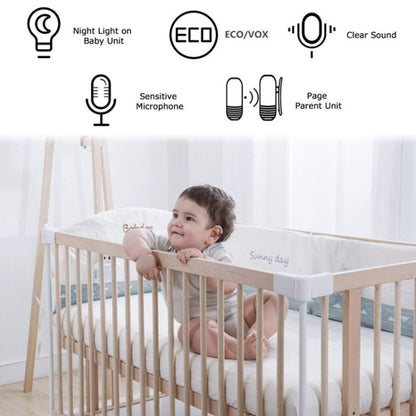 DBM-8 Wireless Audio Two-way Talk Back Baby Monitor, Intercom Sound Alert for Infant(UK Plug) - Baby Monitor by buy2fix | Online Shopping UK | buy2fix