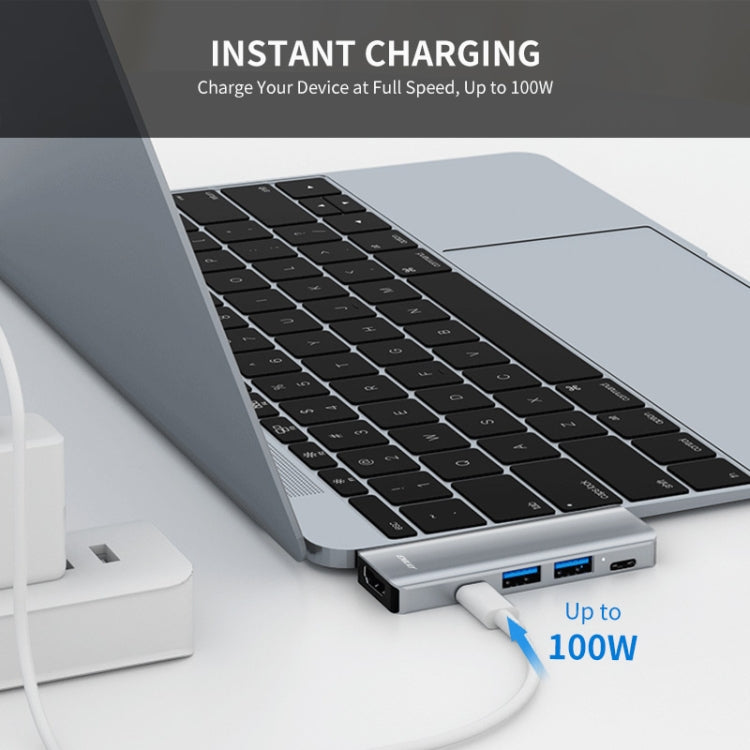ENKAY Hat-Prince 5 in 2 Hub Type-C to 4K HDMI / USB 3.0 Docking Station Adapter by ENKAY