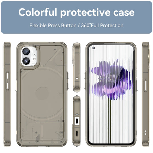 For Nothing Phone 1 Candy Series TPU Phone Case(Transparent Grey) - Nothing Cases by buy2fix | Online Shopping UK | buy2fix