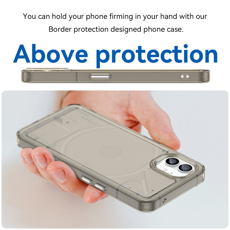 For Nothing Phone 1 Candy Series TPU Phone Case(Transparent Grey) - Nothing Cases by buy2fix | Online Shopping UK | buy2fix