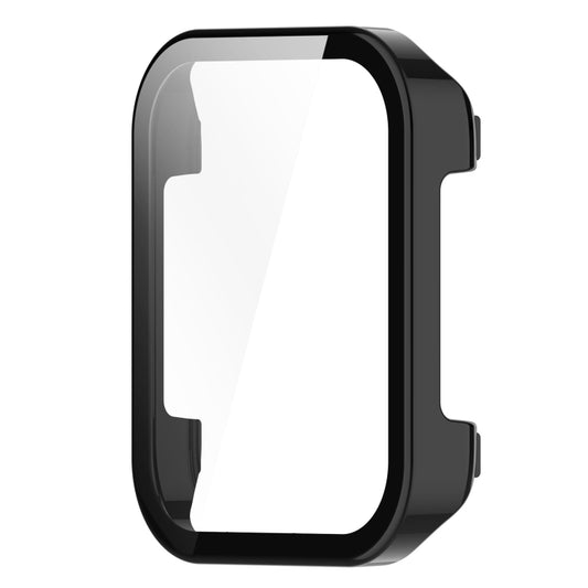 For Realme Watch 3 Pro PC+ Toughened Film Integrated Protective Case(Black) - Watch Case by buy2fix | Online Shopping UK | buy2fix