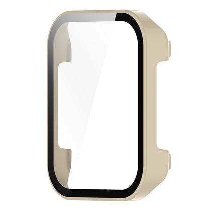 For Realme Watch 3 Pro PC+ Toughened Film Integrated Protective Case(Ivory) - Watch Case by buy2fix | Online Shopping UK | buy2fix