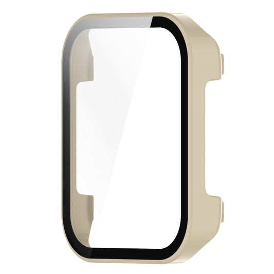 For Realme Watch 3 Pro PC+ Toughened Film Integrated Protective Case(Ivory) - Watch Case by buy2fix | Online Shopping UK | buy2fix