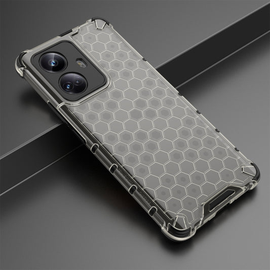 For Realme 10 Pro+ 5G Honeycomb Phone Case(Black) - Realme Cases by buy2fix | Online Shopping UK | buy2fix
