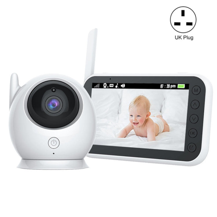 ABM100 4.3 inch Wireless Video Color Night Vision Baby Monitor 360-Degree Security Camera(UK Plug) - Baby Monitor by buy2fix | Online Shopping UK | buy2fix