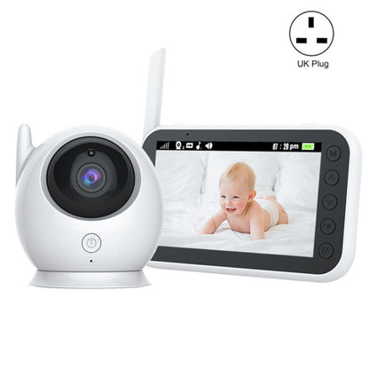 ABM100 4.3 inch Wireless Video Color Night Vision Baby Monitor 360-Degree Security Camera(UK Plug) - Baby Monitor by buy2fix | Online Shopping UK | buy2fix