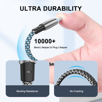 ENKAY Hat-Prince 65W USB-C / Type-C to Type-C 6A Fast Charging Data Weave Cable, Length:2m by ENKAY