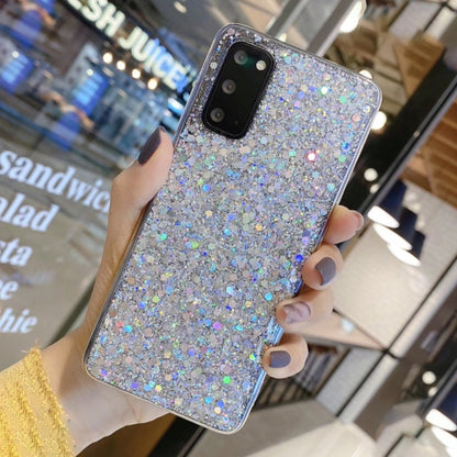 For Samsung Galaxy A31 Glitter Sequins Epoxy TPU Phone Case(Silver) by buy2fix