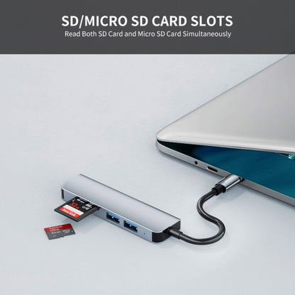 ENKAY Hat-Prince 5 in 1 Docking Station Adapter HUB SD/TF Card Reader, Interface:Type-C by ENKAY