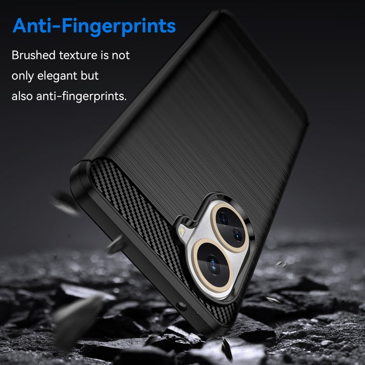 For Huawei Nova 10 SE 4G Brushed Texture Carbon Fiber TPU Phone Case(Blue) - Huawei Cases by buy2fix | Online Shopping UK | buy2fix