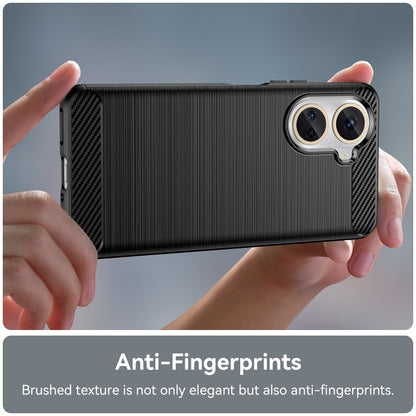 For Huawei Nova 10 SE 4G Brushed Texture Carbon Fiber TPU Phone Case(Blue) - Huawei Cases by buy2fix | Online Shopping UK | buy2fix
