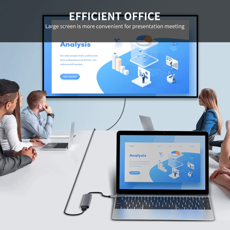 ENKAY Hat-Prince 7 in 1 Type-C to 4K HDMI Docking Station Adapter PD Quick Charge Hub SD/TF Card Reader by ENKAY