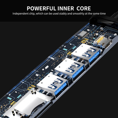 ENKAY Hat-Prince 7 in 1 Type-C to 4K HDMI Docking Station Adapter PD Quick Charge Hub SD/TF Card Reader by ENKAY