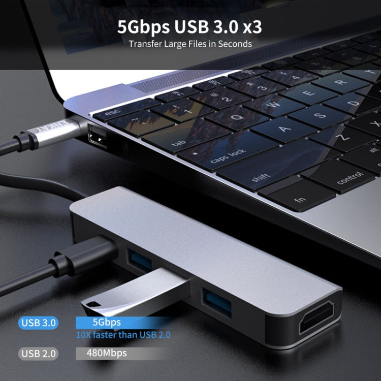 ENKAY Hat-Prince 5 in 1 Type-C Hub 4K HDMI Converter Docking Station USB 3.0 Adapter by ENKAY