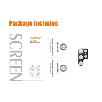 1pc For Samsung Galaxy S23 Ultra 5G ENKAY 9H Rear Camera Lens Tempered Glass Film(Black) - Galaxy S23 Ultra 5G Tempered Glass by ENKAY | Online Shopping UK | buy2fix