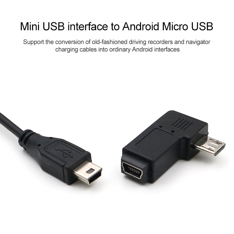 90 Degree Mini USB Female to Micro USB Male Adapter by buy2fix
