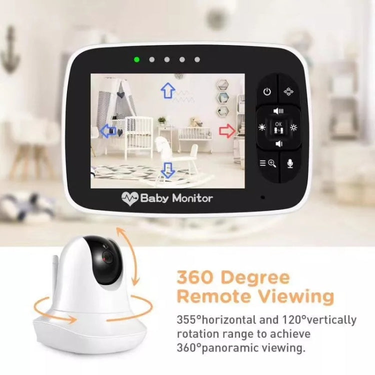 SM935 3.5 inch LCD Screen Wireless Video Baby Monitor Night Vision Two-Way Audio IP Camera(EU Plug) by buy2fix