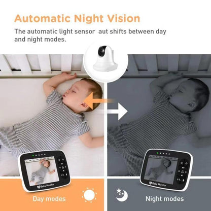 SM935 3.5 inch LCD Screen Wireless Video Baby Monitor Night Vision Two-Way Audio IP Camera(EU Plug) by buy2fix