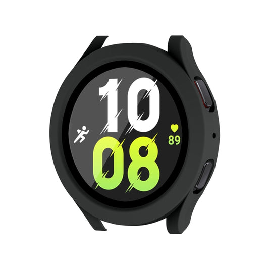 For Samsung Galaxy Watch4/5 40mm ENKAY Hat-Prince Waterproof Full Coverage PC Frame + 9H Tempered Glass Case(Black) - Watch Cases by ENKAY | Online Shopping UK | buy2fix