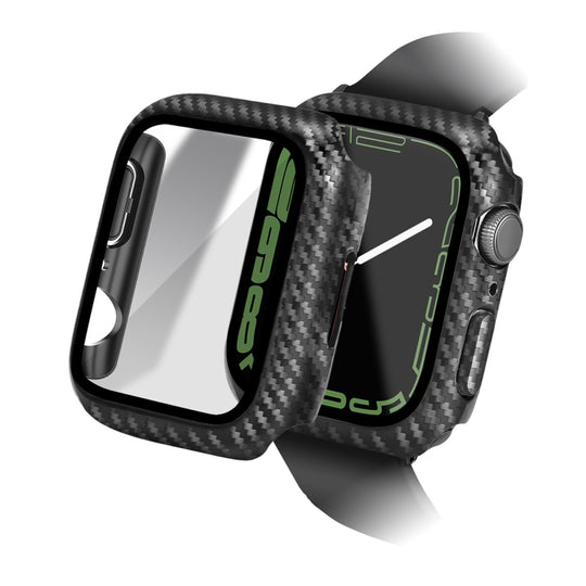 For Apple Watch Series 9 / 8 / 7 45mm ENKAY Hat-Prince Waterproof Full Coverage PC Frame + 9H Tempered Glass Case
