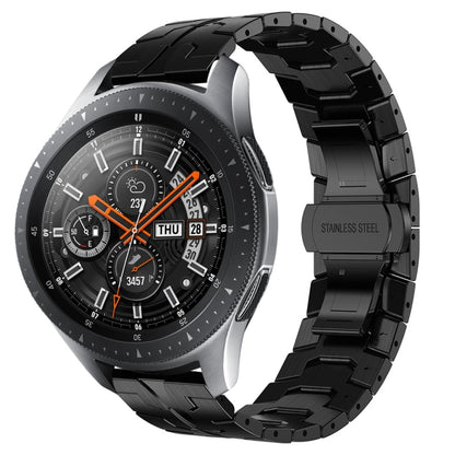 For Samsung Galaxy watch 46mm Armor Stainless Steel Metal Watch Band(Black) - Watch Bands by buy2fix | Online Shopping UK | buy2fix