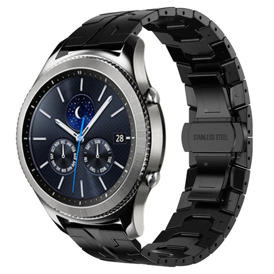 For Samsung Gear S3 Classic Armor Stainless Steel Metal Watch Band(Black) - Watch Bands by buy2fix | Online Shopping UK | buy2fix