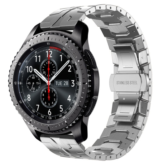 For Samsung Gear S3 Frontier Armor Stainless Steel Metal Watch Band(Silver) - Watch Bands by buy2fix | Online Shopping UK | buy2fix