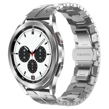 For Samsung Galaxy Watch4 / Watch4 Classic Armor Stainless Steel Metal Watch Band(Silver) - Watch Bands by buy2fix | Online Shopping UK | buy2fix