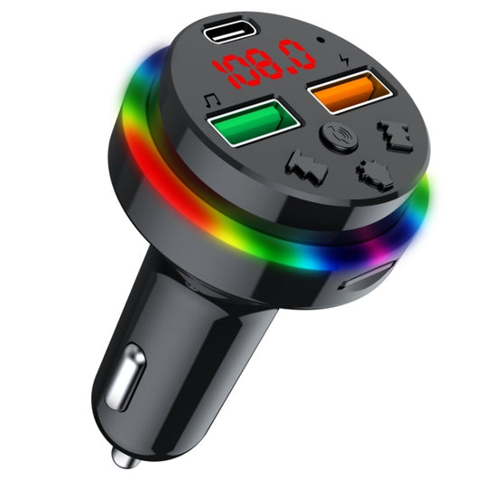 PDF15 FM Transmitter Bluetooth 5.0 Handsfree Car Kit Audio MP3 Player - Bluetooth Car Kits by buy2fix | Online Shopping UK | buy2fix