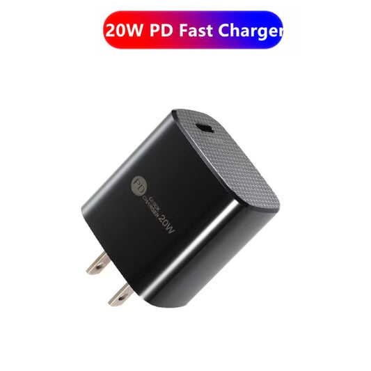 PD11 Mini Single Port PD3.0 USB-C / Type-C 20W Fast Charger for iPhone / iPad Series, US Plug(Black) by buy2fix