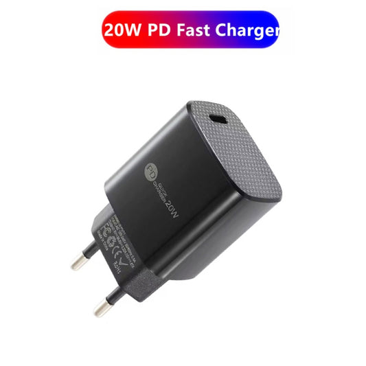 PD11 Mini Single Port PD3.0 USB-C / Type-C 20W Fast Charger for iPhone / iPad Series, EU Plug(Black) by buy2fix