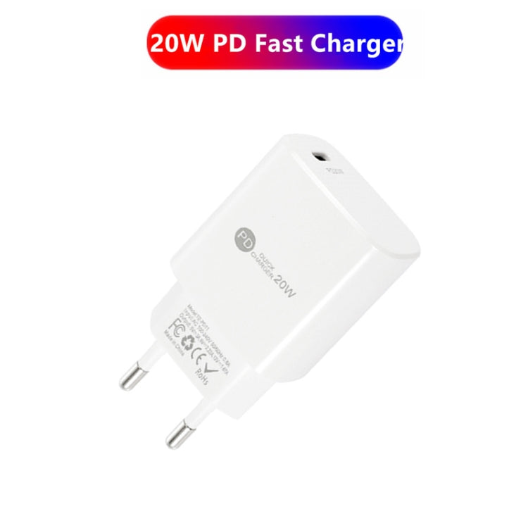 PD11 Mini Single Port PD3.0 USB-C / Type-C 20W Fast Charger for iPhone / iPad Series, EU Plug(White) by buy2fix