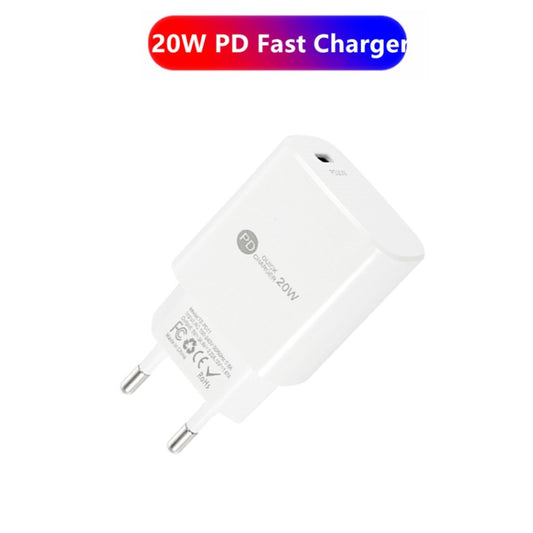 PD11 Mini Single Port PD3.0 USB-C / Type-C 20W Fast Charger for iPhone / iPad Series, EU Plug(White) by buy2fix