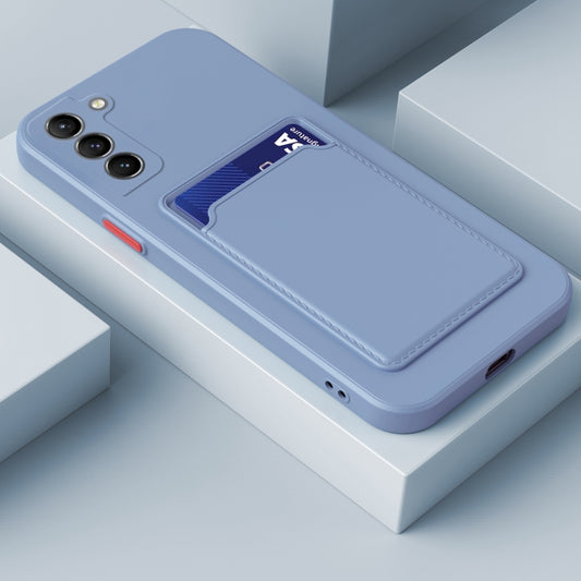 For Samsung Galaxy S23+ 5G Skin Feel Card TPU Contrast Color Button Phone Case(Gray) - Galaxy S23+ 5G Cases by buy2fix | Online Shopping UK | buy2fix