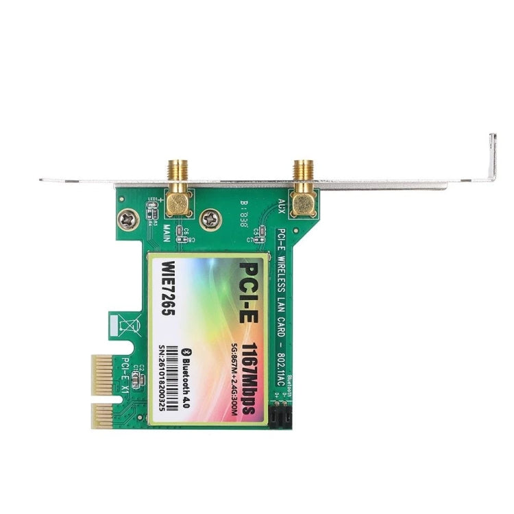 WIE7265 Dual Band 802.11ac 1167Mbps PCI-e WiFi Adapter + Bluetooth 4.2 WLAN Network Card by buy2fix