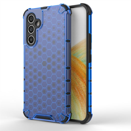 For Samsung Galaxy A34 5G Honeycomb Shockproof Phone Case(Blue) by buy2fix