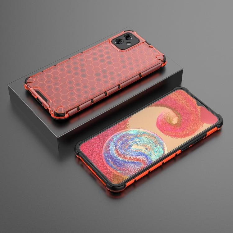 For Samsung Galaxy A04e 5G Honeycomb Shockproof Phone Case(Red) - Galaxy Phone Cases by buy2fix | Online Shopping UK | buy2fix