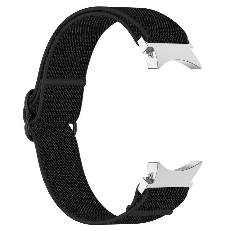 For Samsung Galaxy Watch 5 44mm Nylon Stretch Black Buckle Watch Band(Black) - Watch Bands by buy2fix | Online Shopping UK | buy2fix