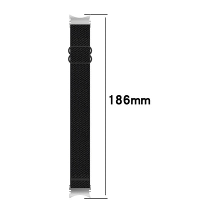 For Samsung Galaxy Watch 5 44mm Nylon Stretch Black Buckle Watch Band(Black) - Watch Bands by buy2fix | Online Shopping UK | buy2fix